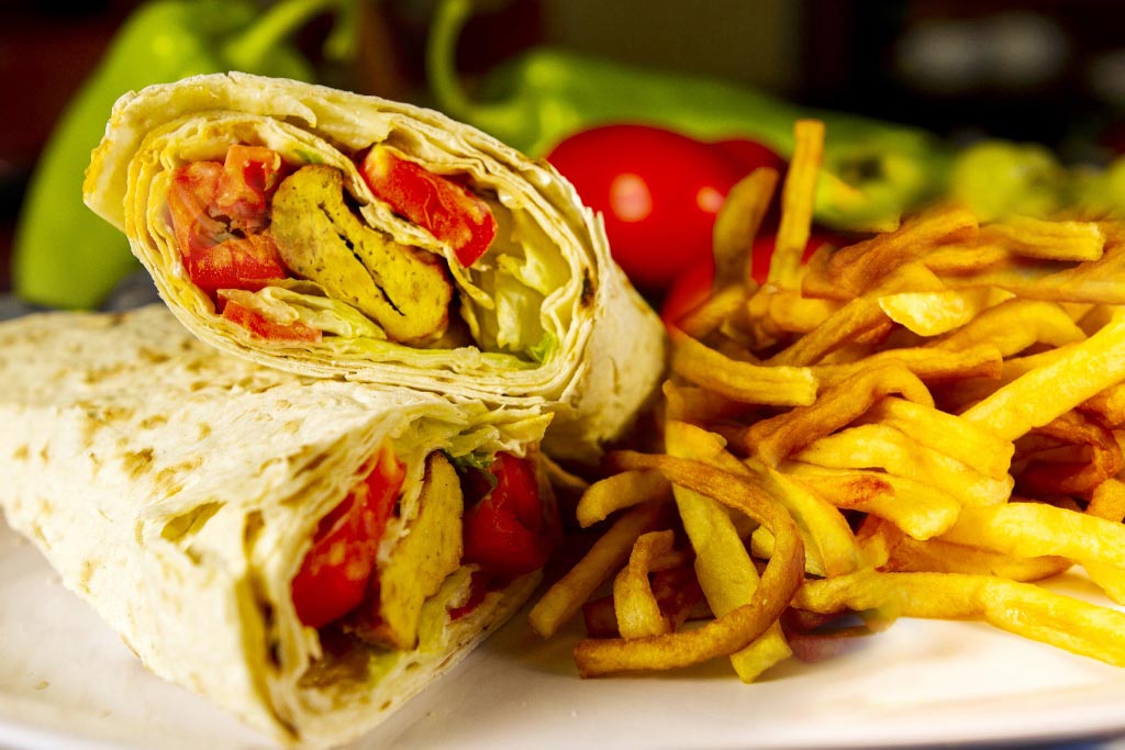 Menu Item Number 21 Chicken or Beef Wrap