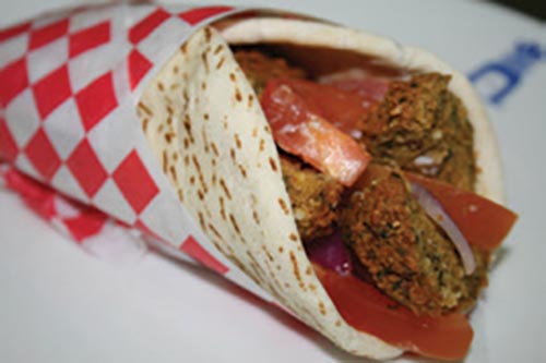 Menu Item Number 24 Falafel Pita Wrap